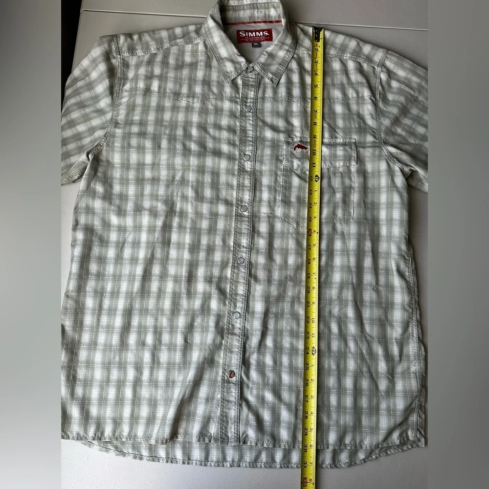 SIMMS ‘Big Sky’ UPF 50 Performance Fishing Short Sleeve Shirt Men’s Size XL - Picture 8 of 8